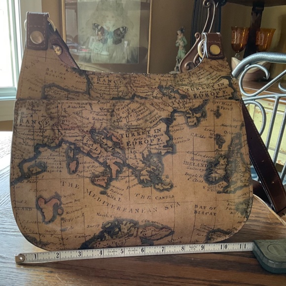 Patricia Nash saddle bag European Maps handbag - Picture 4 of 8
